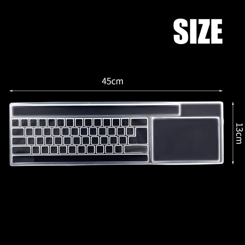BronaGrand 2 Pack Clear Desktop Computer Keyboard Protection Skin Protector Cover for PC 104/107 Keys Standard Keyboard - Image 5